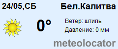 Карта осадков белая калитва