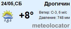 Карта погоды дрогичин